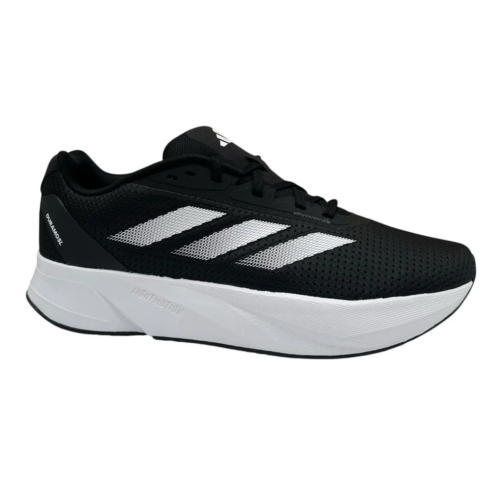 Adidas Duramo SL Mens Running Shoe Size 9.5 Black White Athletic Comfort Sneaker